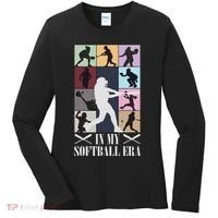 In My Softball Era Funny Softball Girl Player Lover Women's Long Sleeve Shirt thumb 0