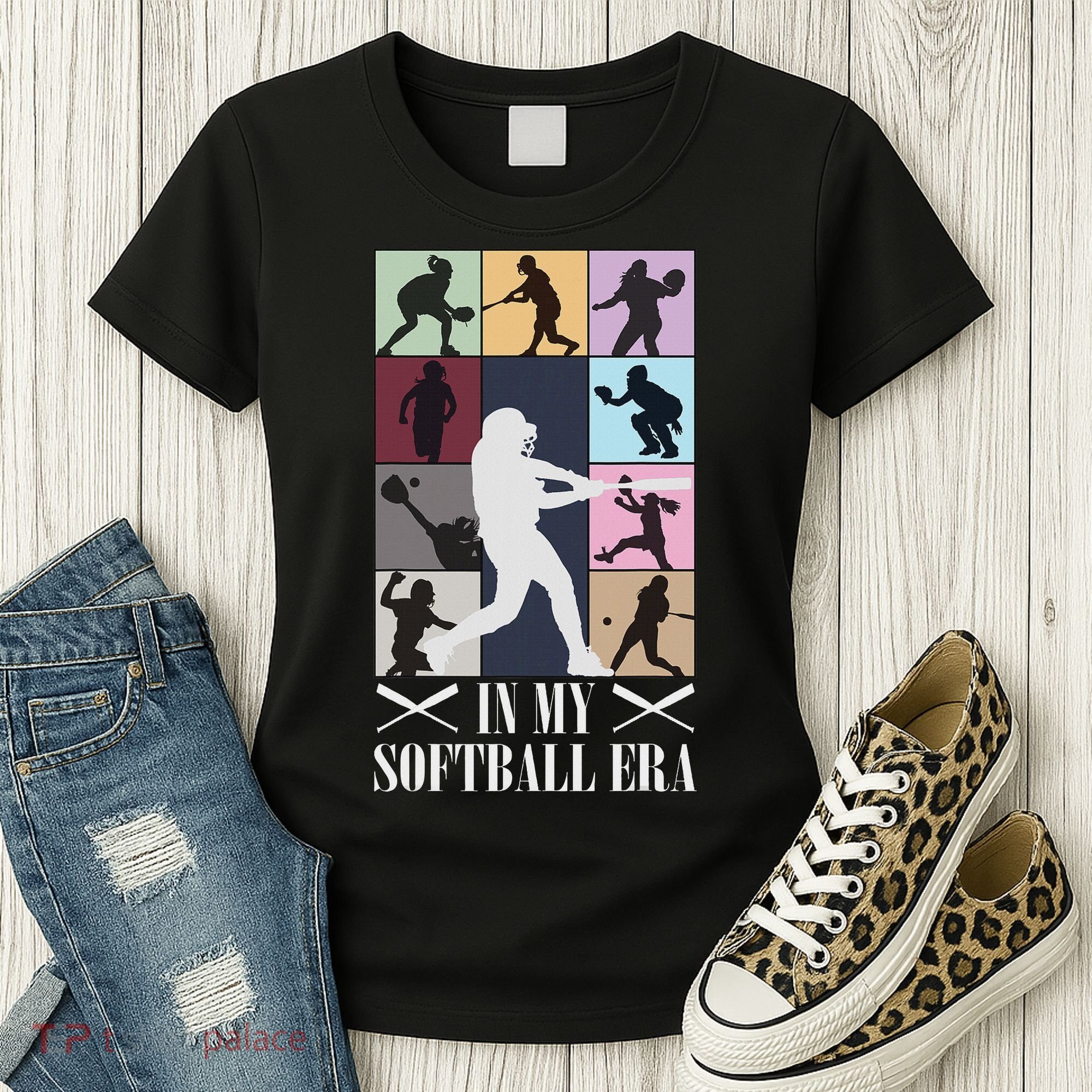 In My Softball Era Funny Softball Girl Player Lover Women's T-Shirt
