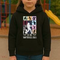 In My Softball Era Funny Softball Girl Player Lover Kids Hoodie thumb 3