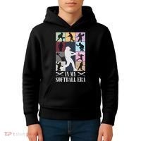 In My Softball Era Funny Softball Girl Player Lover Kids Hoodie thumb 4