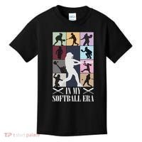 In My Softball Era Funny Softball Girl Player Lover Kids T-Shirt thumb 0