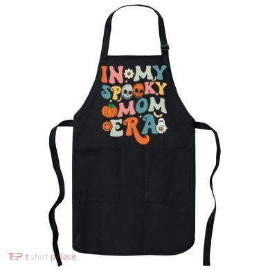 In My Spooky Mom Era Funny Halloween Groovy Apron