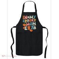 In My Spooky Mom Era Funny Halloween Groovy Apron thumb 0