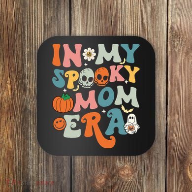 In My Spooky Mom Era Funny Halloween Groovy Coaster