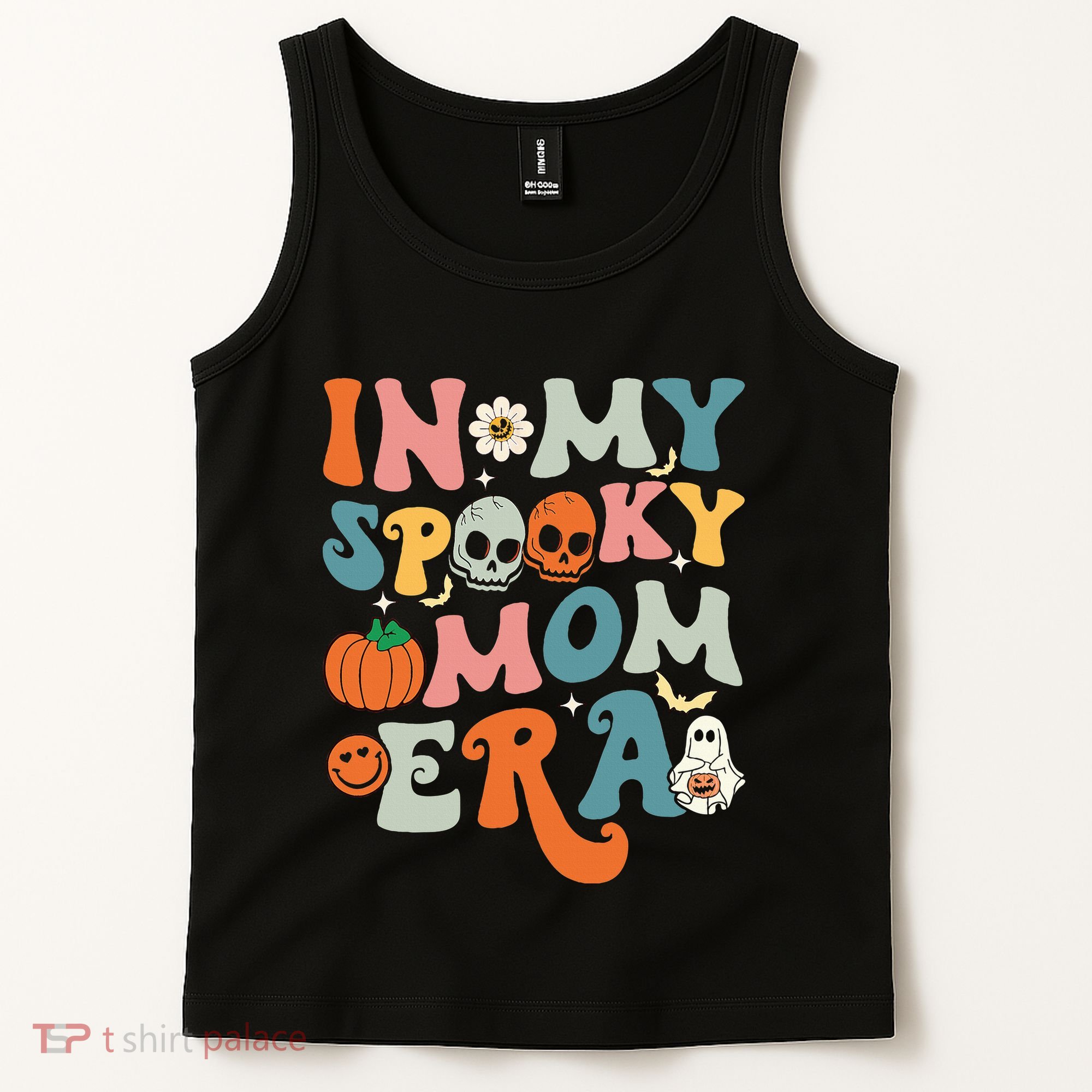 In My Spooky Mom Era Funny Halloween Groovy Tank Top