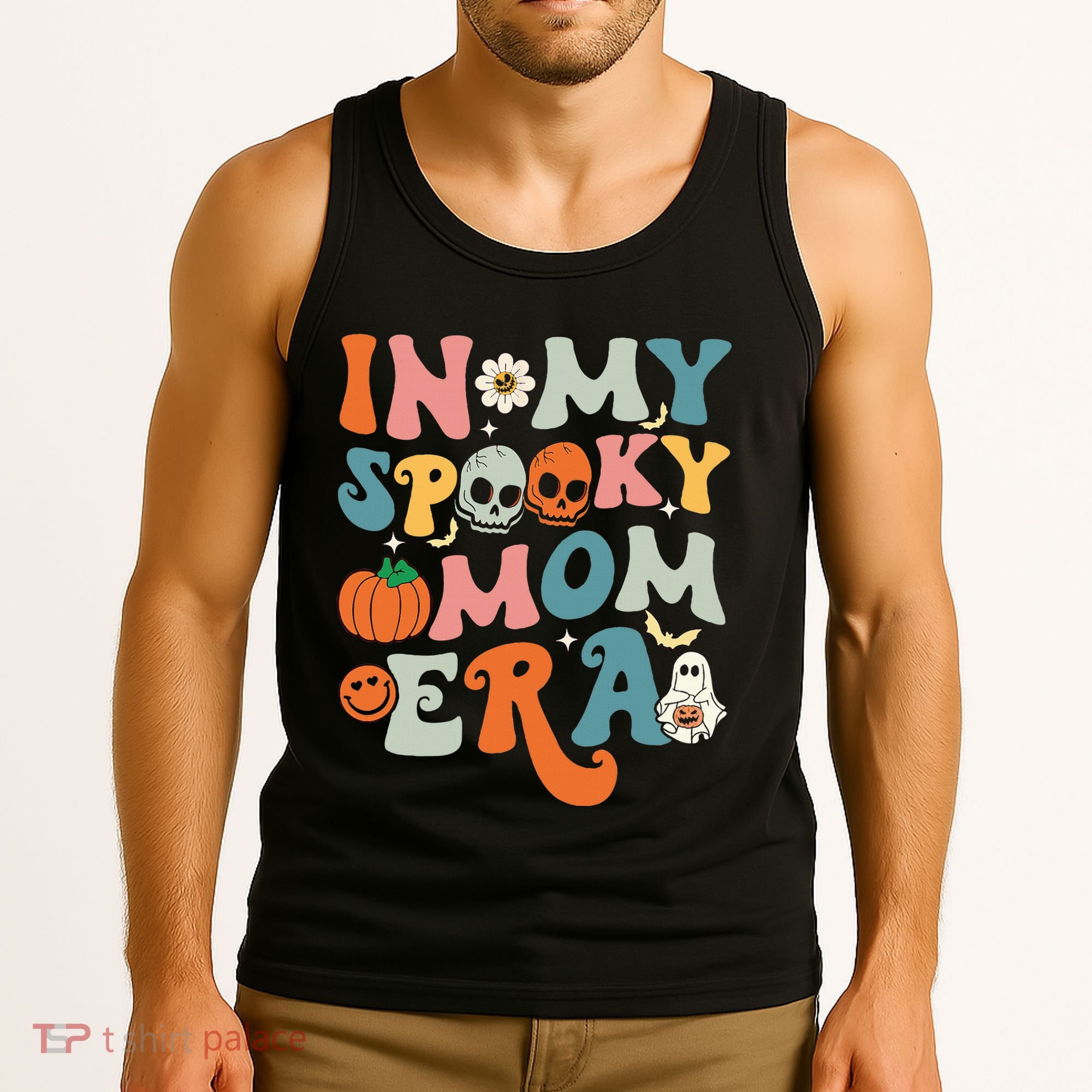 In My Spooky Mom Era Funny Halloween Groovy Tank Top