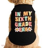 In My Sixth Grade Era Cute Groovy 6th Grade Back To School Gift Doggie Tank thumb 0