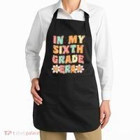 In My Sixth Grade Era Cute Groovy 6th Grade Back To School Gift Apron thumb 2