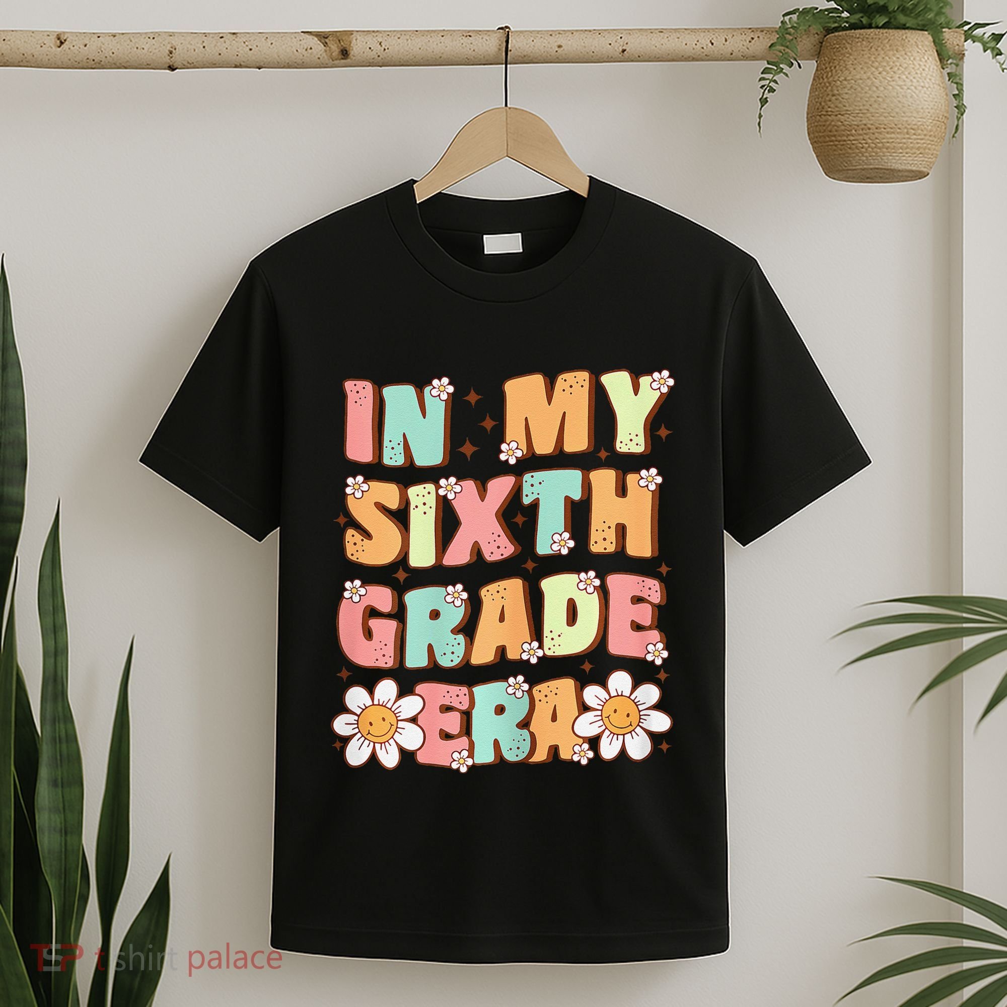 In My Sixth Grade Era Cute Groovy 6th Grade Back To School Gift T-Shirt
