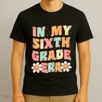 In My Sixth Grade Era Cute Groovy 6th Grade Back To School Gift T-Shirt thumb 3