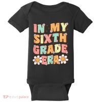 In My Sixth Grade Era Cute Groovy 6th Grade Back To School Gift Baby Bodysuit thumb 0