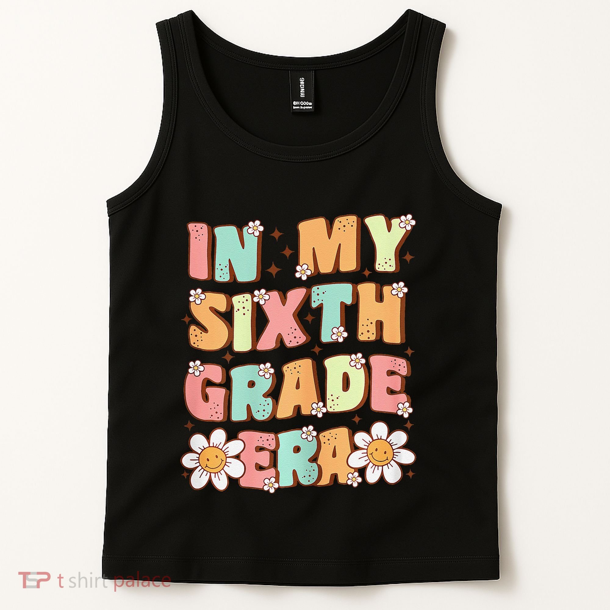 In My Sixth Grade Era Cute Groovy 6th Grade Back To School Gift Tank Top