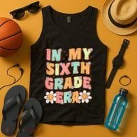 In My Sixth Grade Era Cute Groovy 6th Grade Back To School Gift Tank Top thumb 4
