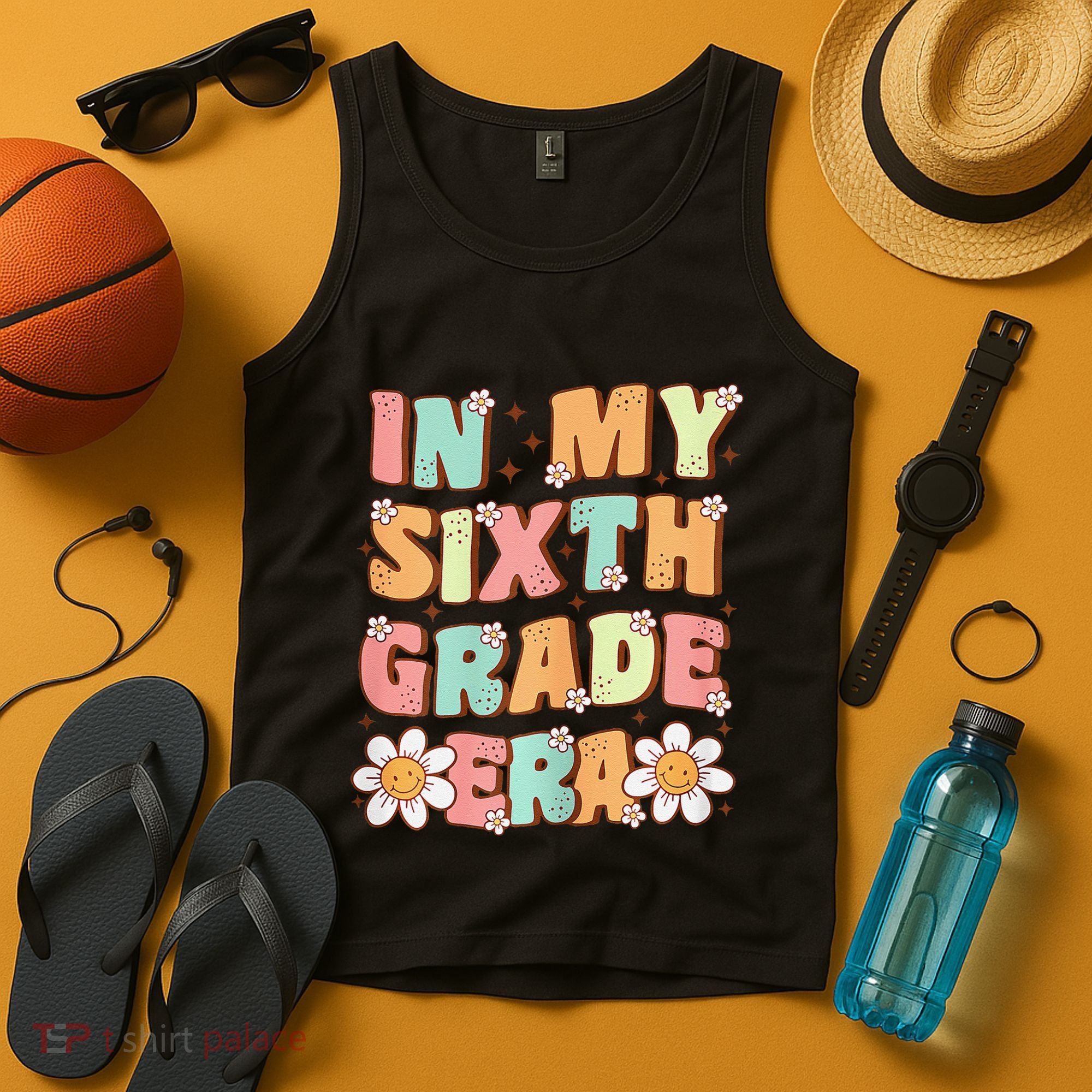 In My Sixth Grade Era Cute Groovy 6th Grade Back To School Gift Tank Top