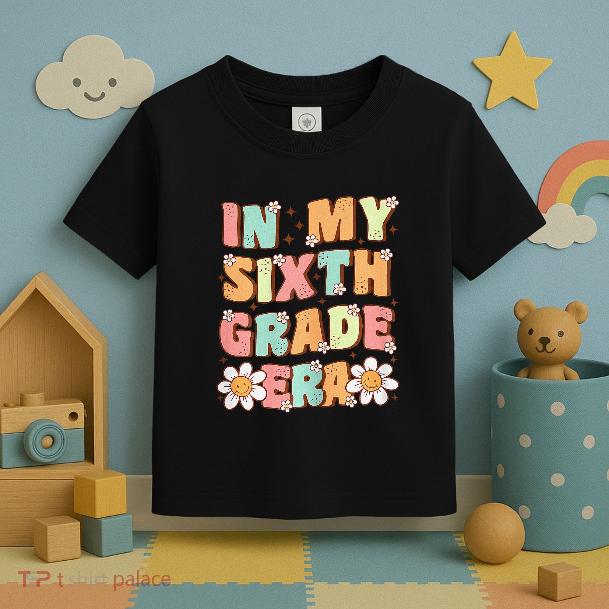 In My Sixth Grade Era Cute Groovy 6th Grade Back To School Gift Toddler T-Shirt