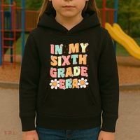 In My Sixth Grade Era Cute Groovy 6th Grade Back To School Gift Kids Hoodie thumb 3