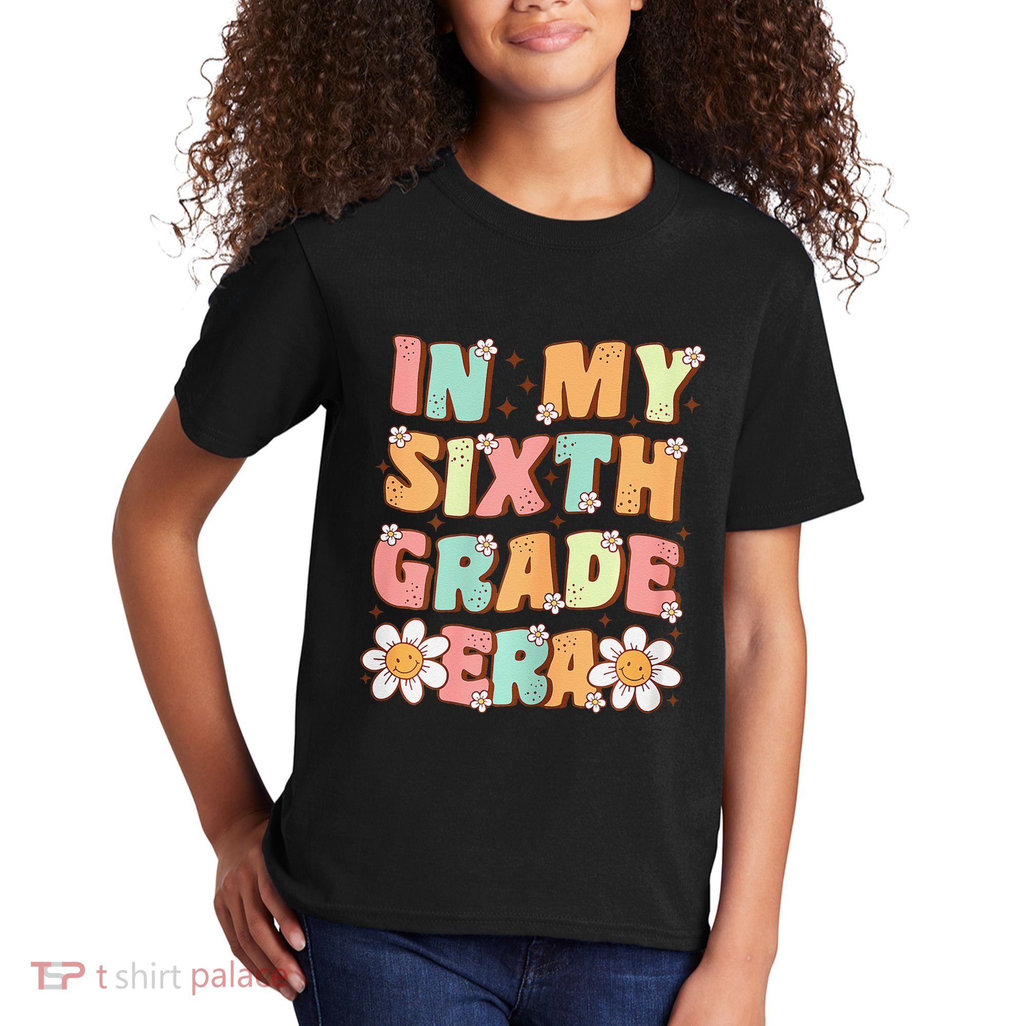 In My Sixth Grade Era Cute Groovy 6th Grade Back To School Gift Kids T-Shirt