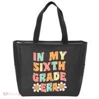 In My Sixth Grade Era Cute Groovy 6th Grade Back To School Gift Tote Bag thumb 0