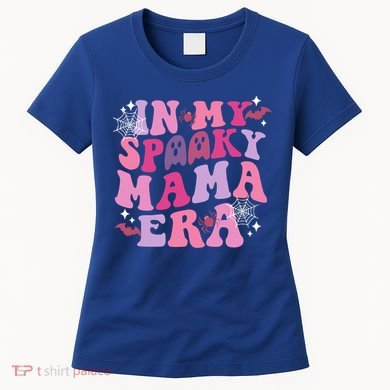 In My Spooky Mama Era Ghost Groovy Halloween Trick Or Treat Great Gift Women's T-Shirt