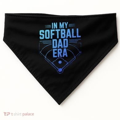 In My Softball Dad Era Softball Team Dad Softball Dads Gift USA-Made Doggie Bandana