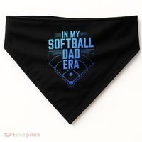 In My Softball Dad Era Softball Team Dad Softball Dads Gift USA-Made Doggie Bandana thumb 0
