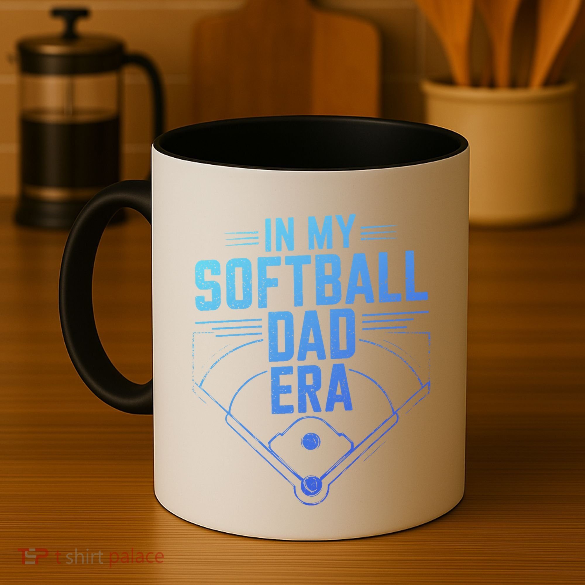 In My Softball Dad Era Softball Team Dad Softball Dads Gift Coffee Mug