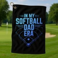 In My Softball Dad Era Softball Team Dad Softball Dads Gift Golf Towel thumb 1