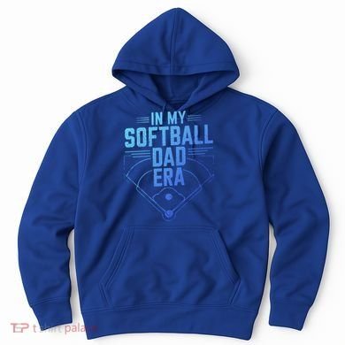 In My Softball Dad Era Softball Team Dad Softball Dads Gift Hoodie