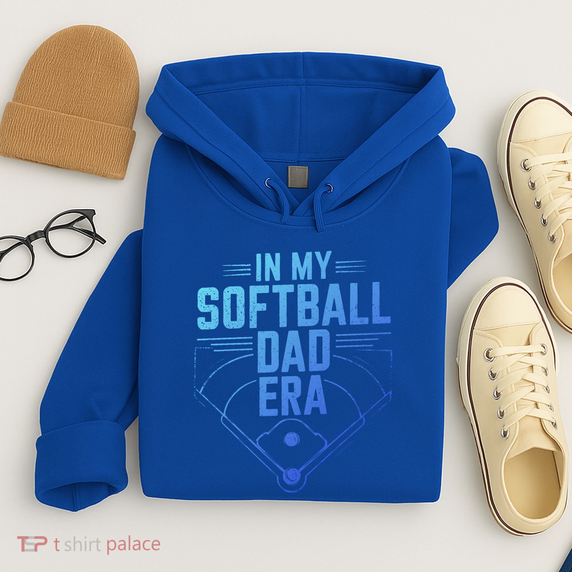 In My Softball Dad Era Softball Team Dad Softball Dads Gift Hoodie