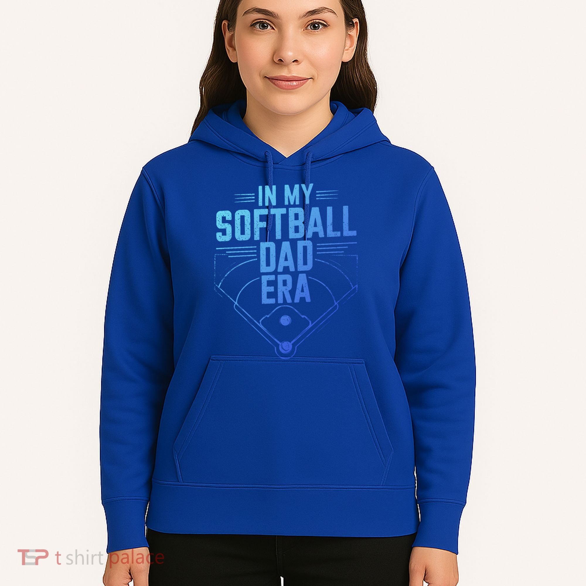 In My Softball Dad Era Softball Team Dad Softball Dads Gift Hoodie
