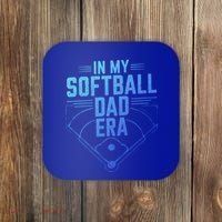 In My Softball Dad Era Softball Team Dad Softball Dads Gift Coaster thumb 0