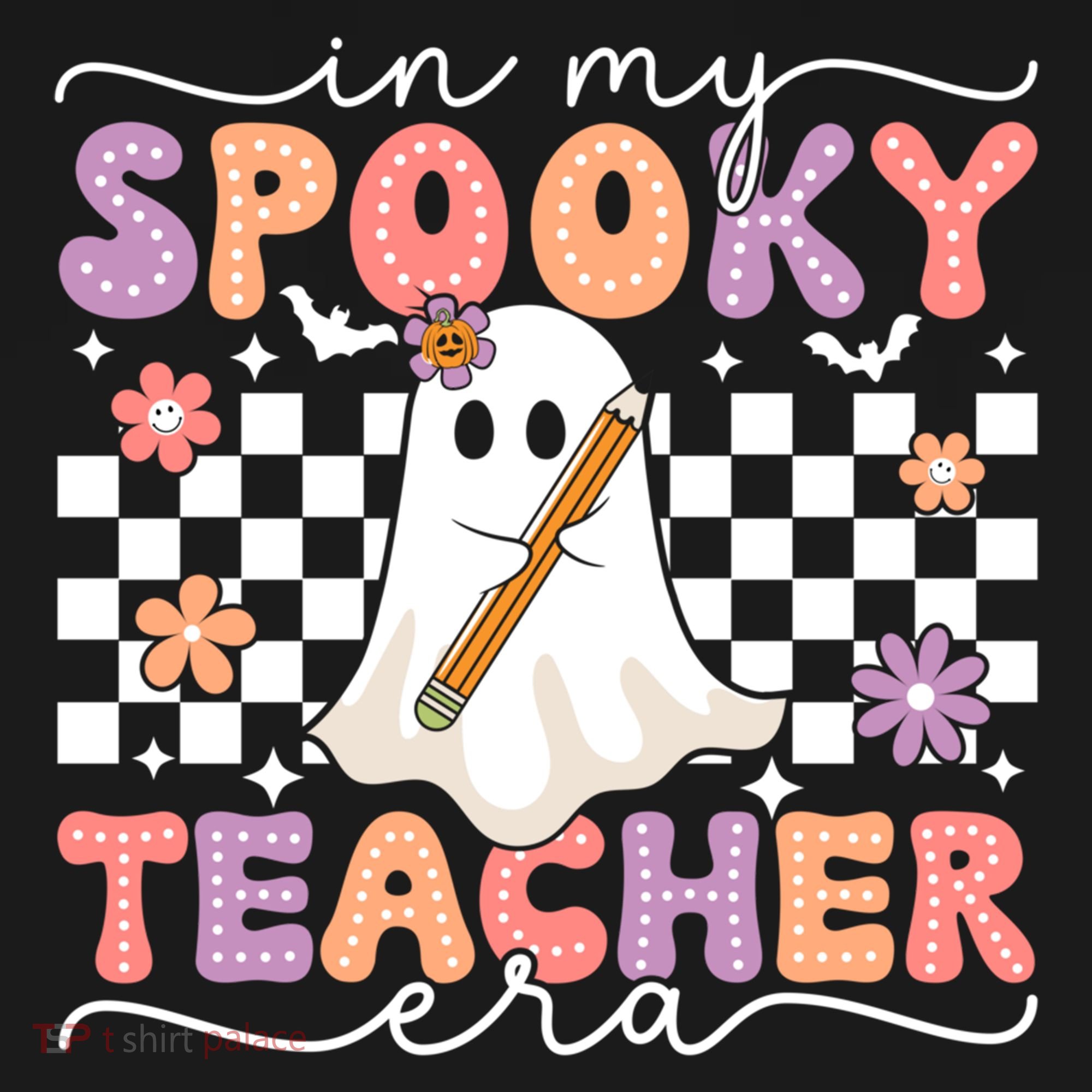 In My Spooky Teacher Era Retro Ghost Halloween Spooky Season Cool Gift Bucket Hat
