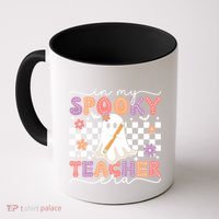 In My Spooky Teacher Era Retro Ghost Halloween Spooky Season Cool Gift Coffee Mug thumb 0