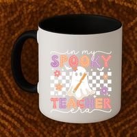 In My Spooky Teacher Era Retro Ghost Halloween Spooky Season Cool Gift Coffee Mug thumb 2