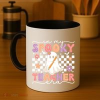 In My Spooky Teacher Era Retro Ghost Halloween Spooky Season Cool Gift Coffee Mug thumb 4