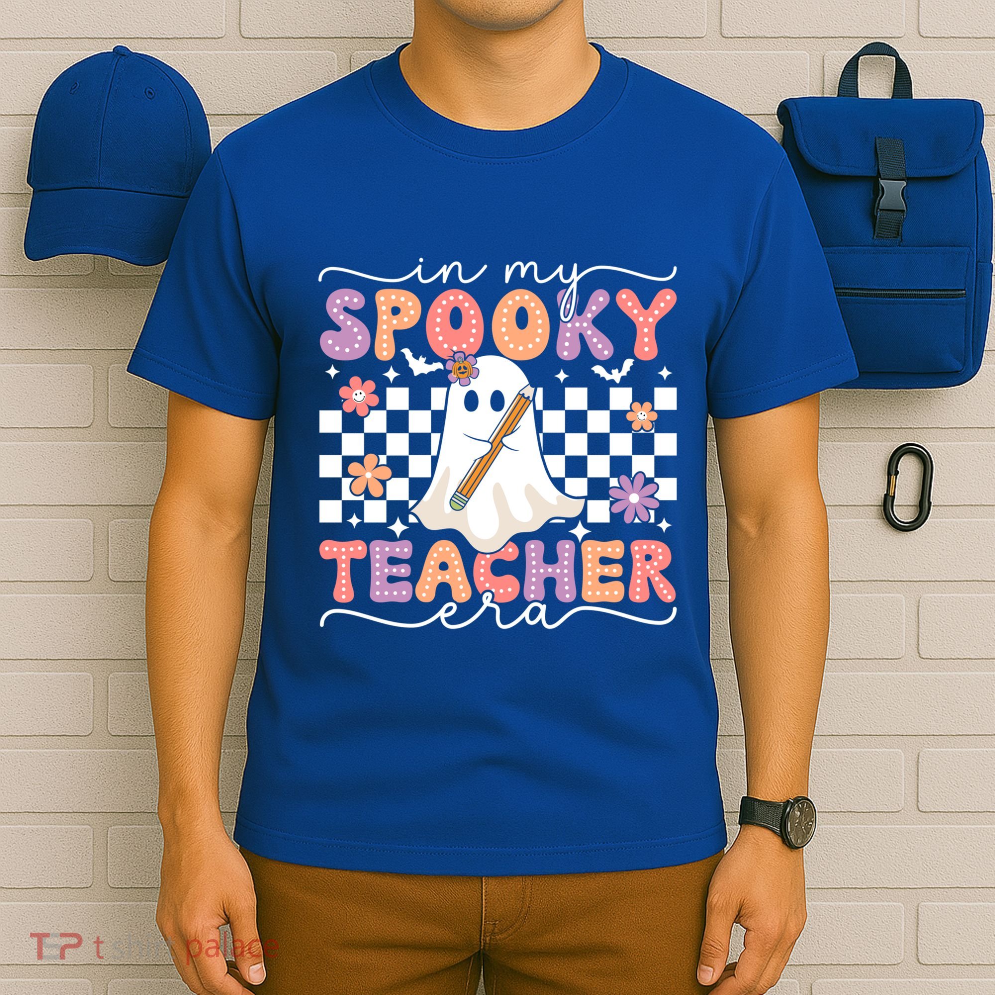In My Spooky Teacher Era Retro Ghost Halloween Spooky Season Cool Gift T-Shirt