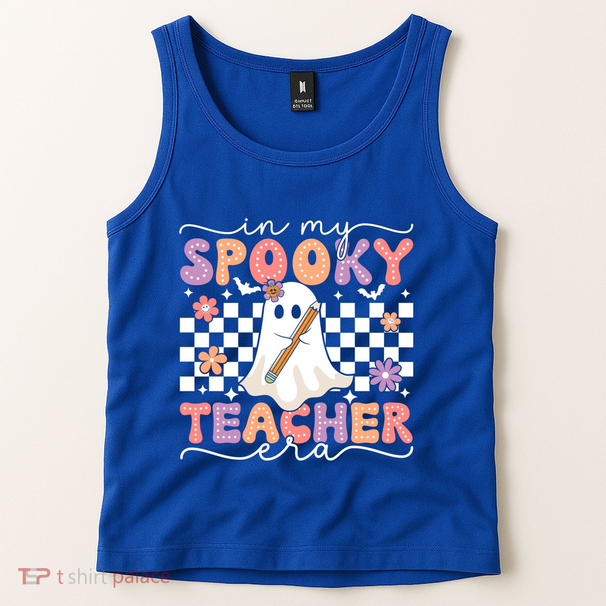 In My Spooky Teacher Era Retro Ghost Halloween Spooky Season Cool Gift Tank Top