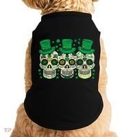 Irish Mexican Sugar Skull Leprechauns Cool St Patricks Day Doggie Tank thumb 0