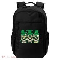 Irish Mexican Sugar Skull Leprechauns Cool St Patricks Day Backpack thumb 0