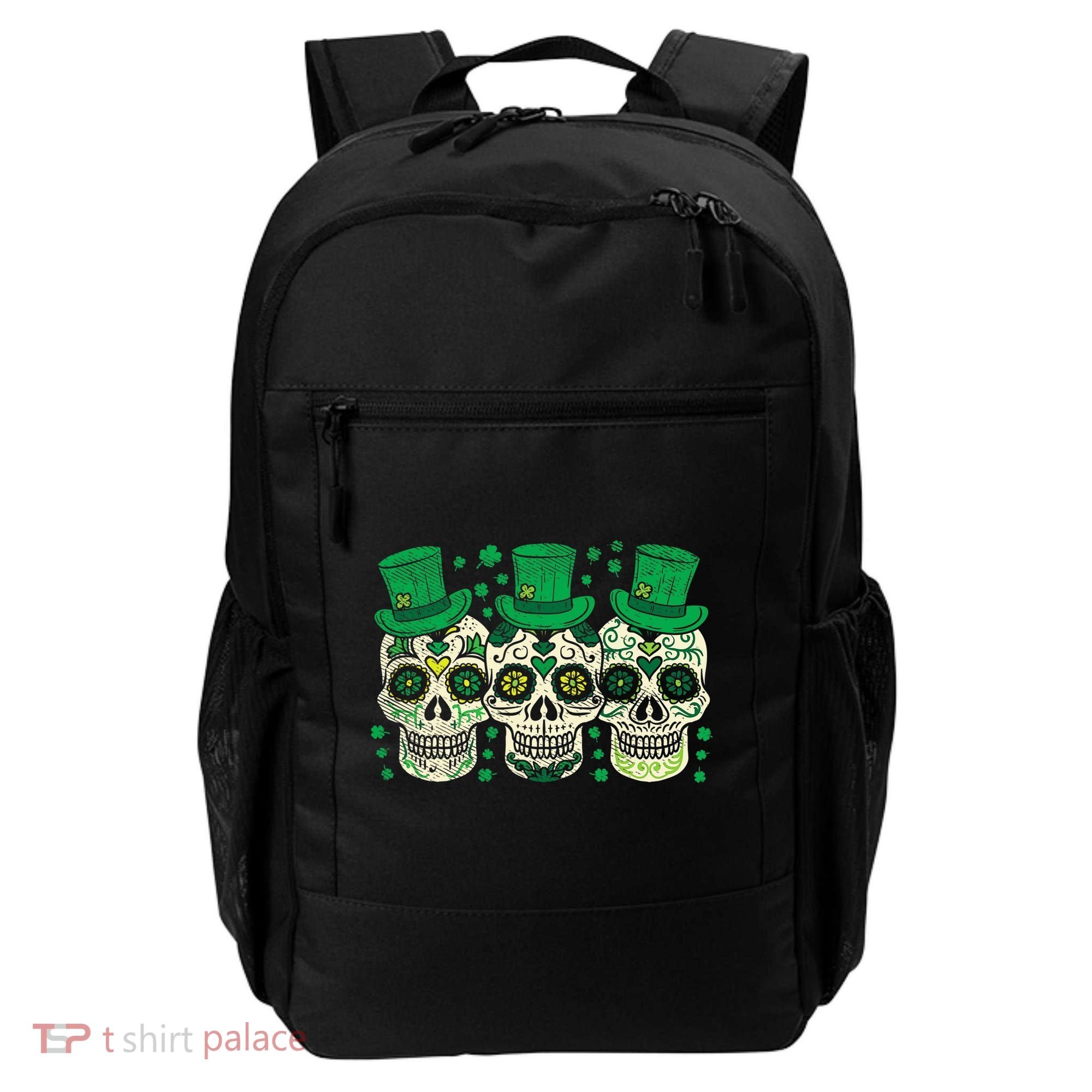 Irish Mexican Sugar Skull Leprechauns Cool St Patricks Day Backpack