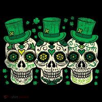 Irish Mexican Sugar Skull Leprechauns Cool St Patricks Day Women's Hoodie thumb 2