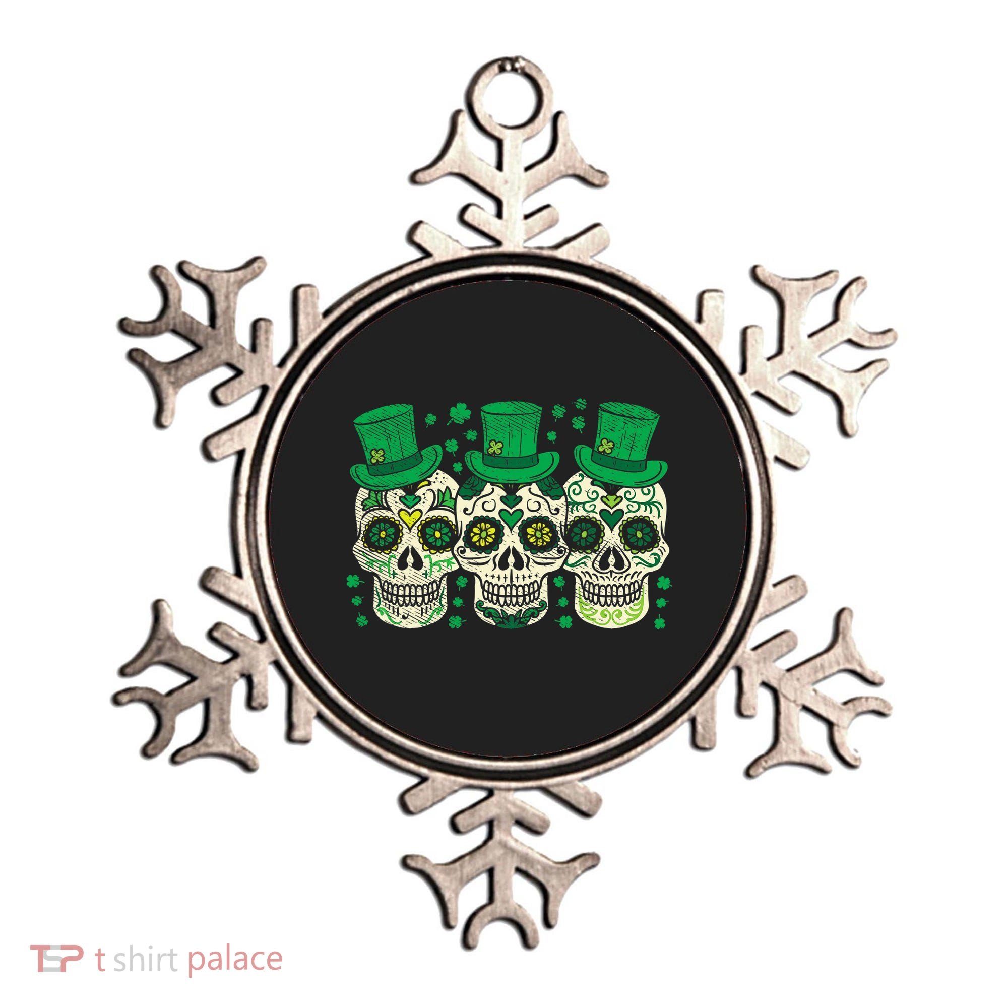 Irish Mexican Sugar Skull Leprechauns Cool St Patricks Day Ornament