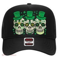 Irish Mexican Sugar Skull Leprechauns Cool St Patricks Day Hat thumb 0