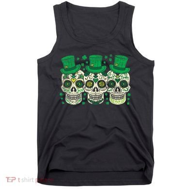 Irish Mexican Sugar Skull Leprechauns Cool St Patricks Day Tank Top