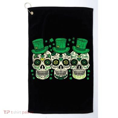 Irish Mexican Sugar Skull Leprechauns Cool St Patricks Day Golf Towel