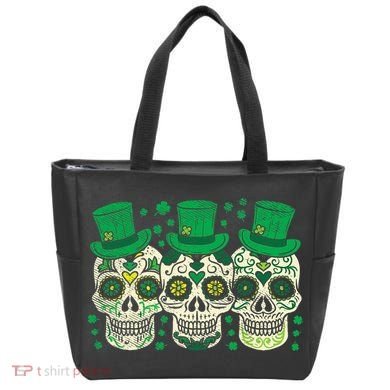 Irish Mexican Sugar Skull Leprechauns Cool St Patricks Day Tote Bag