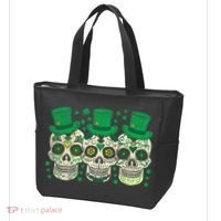 Irish Mexican Sugar Skull Leprechauns Cool St Patricks Day Tote Bag thumb 3