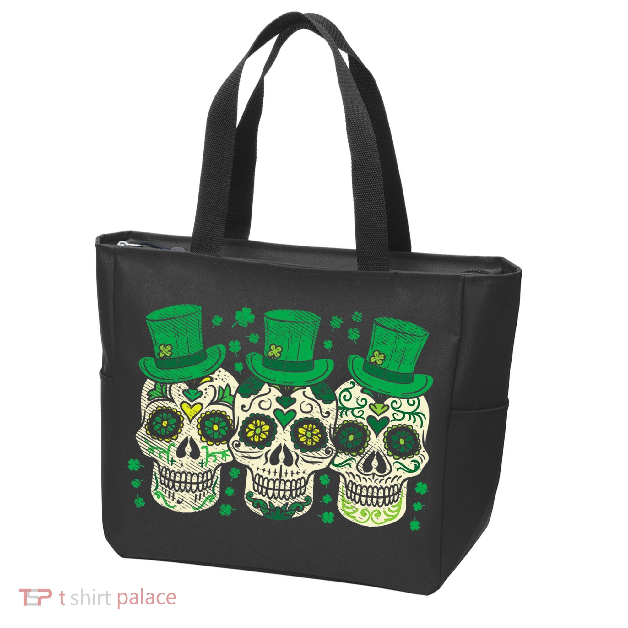 Irish Mexican Sugar Skull Leprechauns Cool St Patricks Day Tote Bag