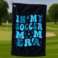 In My Soccer Mom Era (On Back) Golf Towel thumb 1
