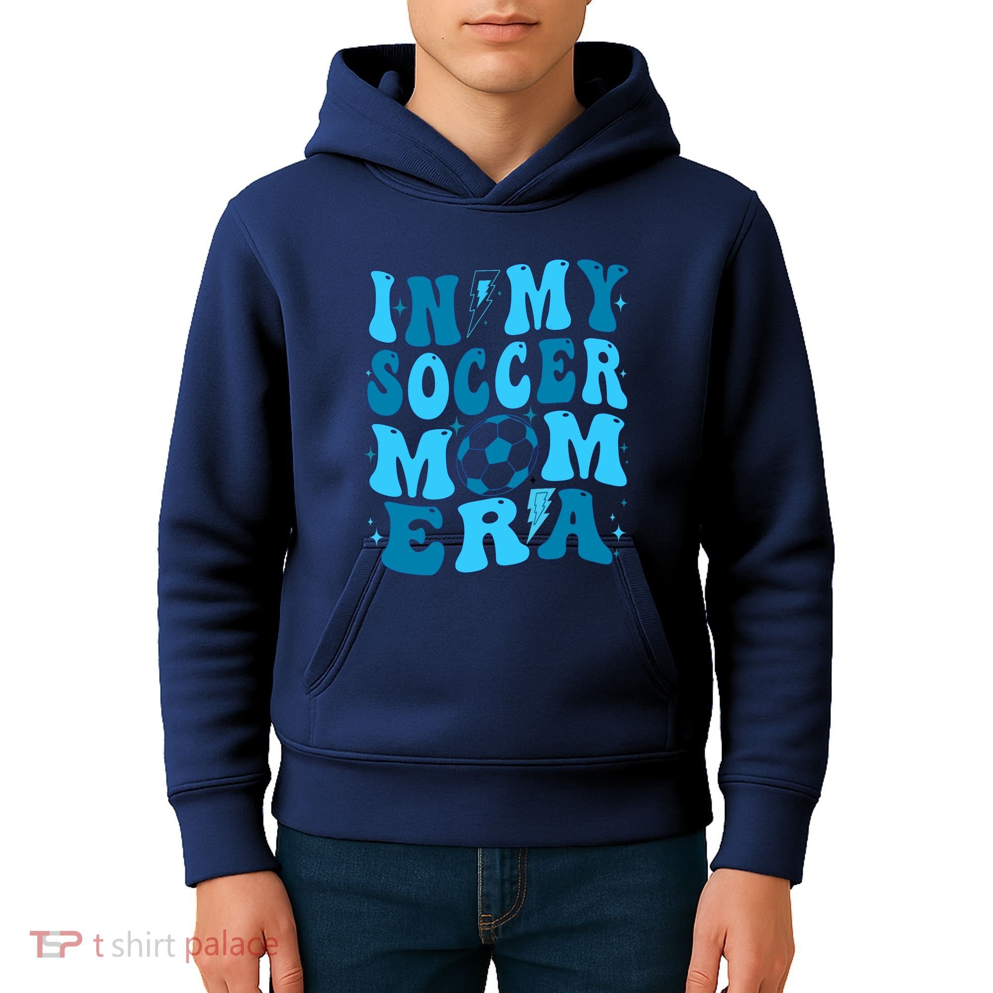 In My Soccer Mom Era (On Back) Kids Hoodie